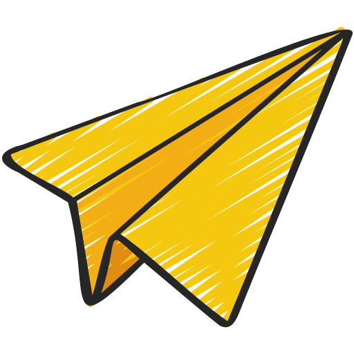 Avión amarillo de papel
